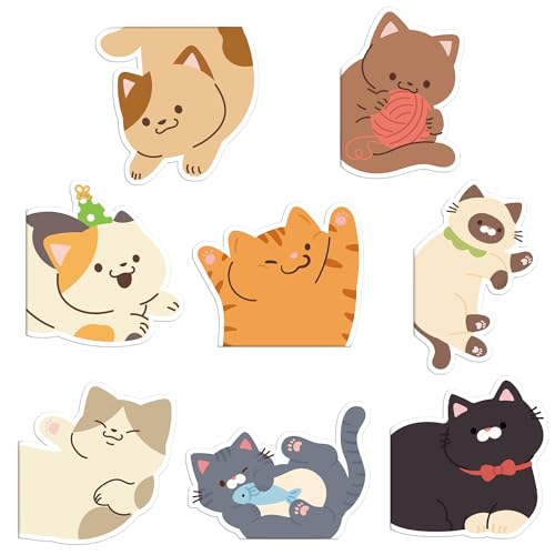 Cats Magnetic Bookmarks Gifts - 8 Pcs Cute Pet Animals Bookmark - style: Cats