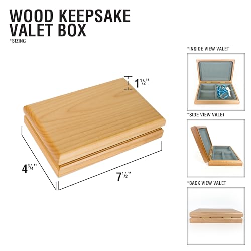 GiftsForYouNow Personalized Engraved Baby Baptism Wooden Valet Box, Rosary Box, Christian Baptism Gift for Boys or Girls, Religious Keepsake - color: Baptism