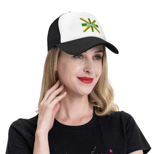 MOLAIGIN Trucker Hat, Adjustable Snapback Hat, Baseball Cap for Men Women, Breathable Mesh for Casual Wear - color: Black18
