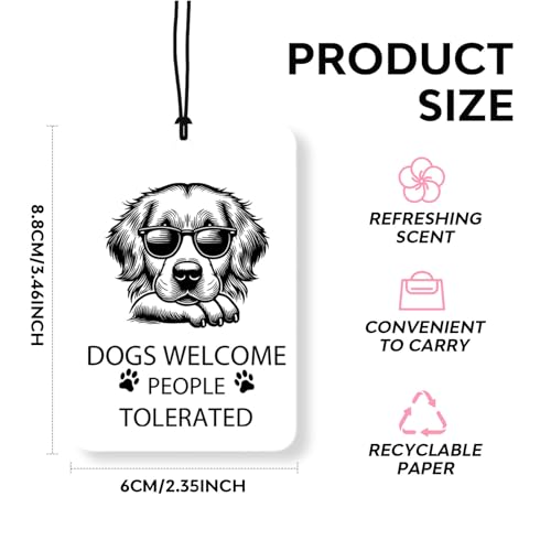 Dog Lover Car Air Freshener 4 Pcs,Funny and Heartwarming Dog Quotes Hanging Air Fresheners for Cars,Closet,Room,Books,Black White Minimalist Puppy Car Accessories Gift for Dogs Mom Dad - color: Dog