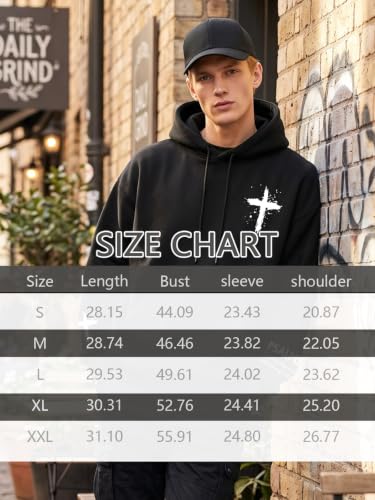 Tewmeu Christian Hoodies for Men Christian Jersey Bible Verse Sweatshirt - color: Black-b, size: Small