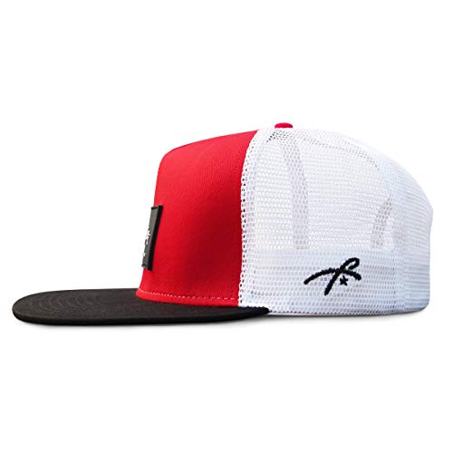 Grace Folly Trucker Hat for Men & Women. Snapback Mesh Caps - color: Red & Black