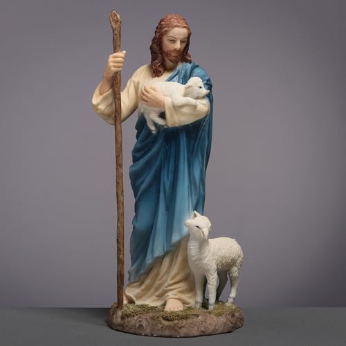 Veronese Design 6 1/4 Inch Jesus The Shepherd Polyresin Hand Painted Religious Collectible Figurine Sculpture