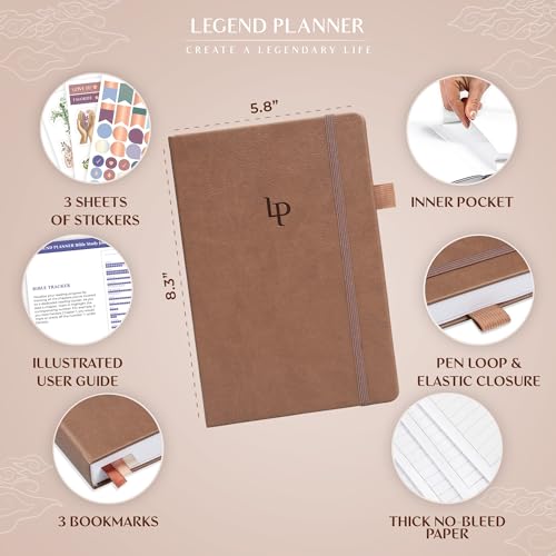 Legend Bible Study Journal for Women, Guide Notebook for Notes Terracotta - color: Dark Terracota