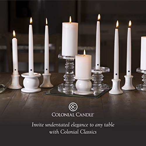 Colonial Candle Unscented Taper Candle, Handipt Collection, Red, 12 In, Pack of 12 - Up to 10 Hours Burn - color: Red, size: 12 In, style: Handipt