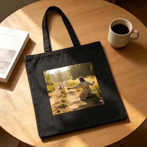 Hefonti Jesus Bags for Women, Christian Tote Bag Gifts for Religious Women - color: Bag B