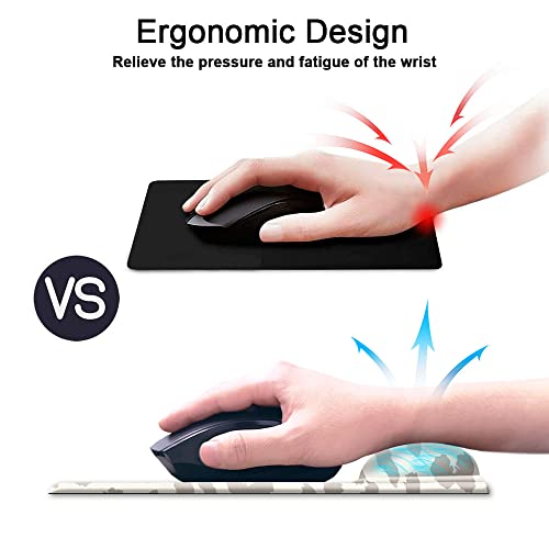 Mouse Pad with Wrist Support, Non Slip Mousepad Wrist Rest for Office, Computer, Laptop & Mac- Durable & Comfortable & Lightweight Ergonomic Support Mouse Mat Leopard Print - color: Leopard Print, size: 8.8L x 7.5W inches