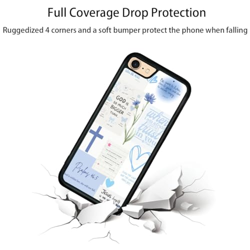 Bible Verse Phone Case Shockproof Protective Christian Jesus Phone Cases for iPhone 7/8/SE - color: Jesus, size: iPhone 7/8/SE