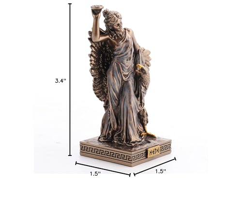 Veronese Design Hebe The Greek Goddess of Youth Resin Figurine Handpainted Bronze Finish - color: Bronze, size: Hebe