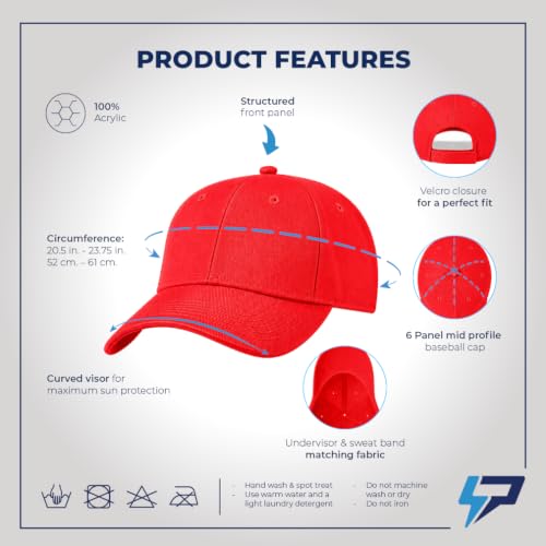 Custom Baseball Cap Team Jesus Life Time Member Christian God - color: Red Personalized Text Here