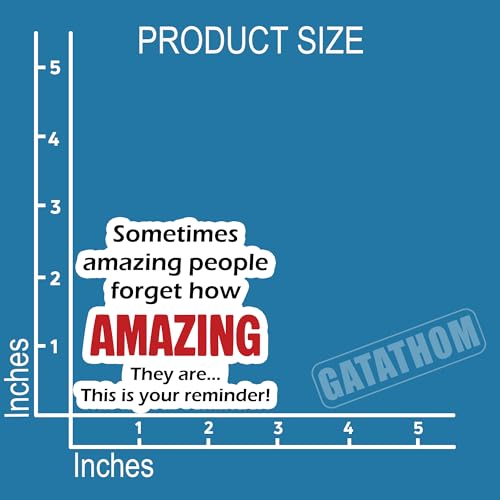 (3Pcs) Sometimes Amazing People Forget How Amazing They Are Sticker, Inspirational Encouragement Stickers Motivational Quote Waterproof Vinyl Decals for Laptop Water Bottle Scrapbook Helmet, 3" x 2.8" - color: Sometimes Amazing People Forget How Amazing T