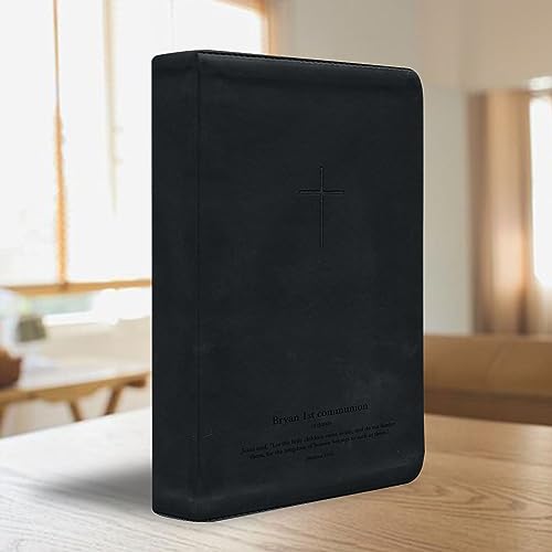 Personalized NLT Small Print Bible for Adults, Name Engraved, Standard Size - color: Black