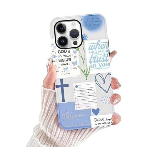Cute Blue Jesus Christian Phone Case for iPhone 14 Pro Max 6.7'' - color: Blue, size: iPhone 14 Pro Max