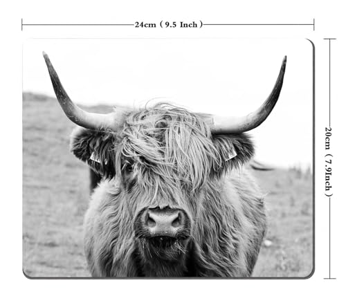 TSSOHU Rectangle Mouse Pad, Highland Cattle Premium-Textured Custom Mouse Mat Design,Washable Mousepads Lycra Cloth,Non-Slip Rubber Base Computer Mousepad Personalized for Wireless Mouse, WMJMP2439 - color: WMJ139