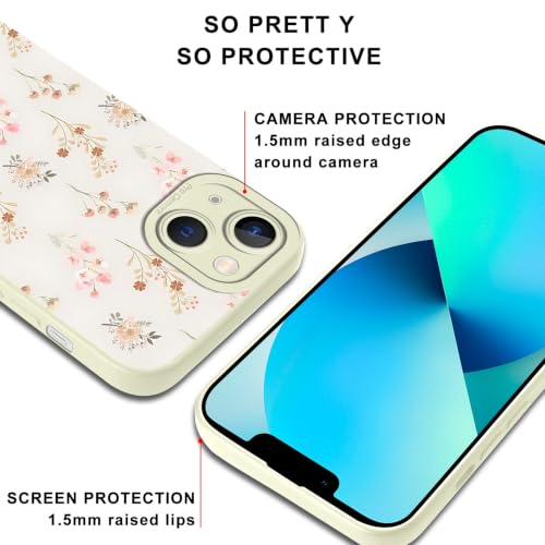 Aesthetics Jesus Christian Bible Verses Phone Case for iPhone 13 Case Flower Pattern Shockproof Soft Protective for Women Men Phone Cover Funda for iPhone 13 6.1 Inch - color: Aesthetics, size: for iPhone 13