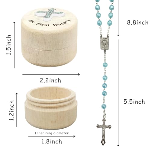 My First Rosary and Keepsake Box for Boys Rosary Catholic Gift for Boy - color: Blue