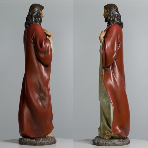BC Catholic Sacred Heart of Jesus Statue, 24.5" H Large Jesus Christ Statue - size: 24.5 inches H