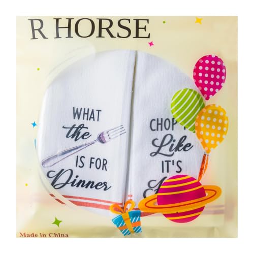 R HORSE 5 Pack Funny Cookware Kitchen Dish Towels - color: Cookware
