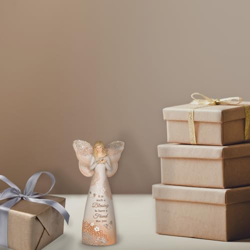 Pavilion Gift Company 19072 Friend Angel Figurine, 7-1/2-Inch,Beige/Copper