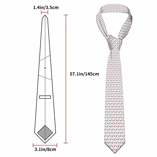 Love Red Heart Men's Tie Romantic Valentines Day Men's Necktie Ties for Mens Daily Wedding Party Business - color: Love Red Heart