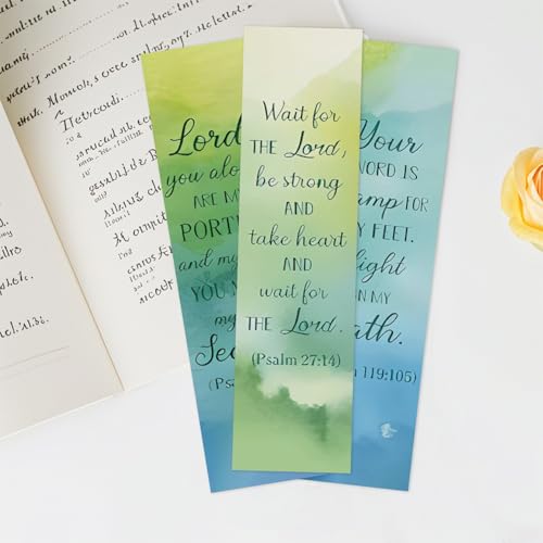 30Pcs Christian Bible Verses Motivational Bookmarks Page-Markers - color: Bible Inspirational