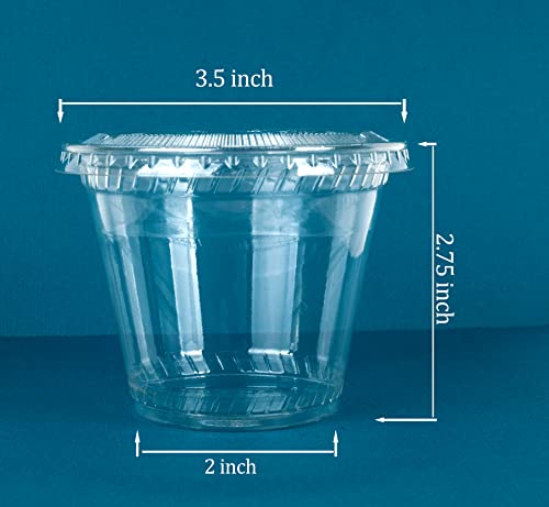 Golden Apple Cup series, 9oz Clear Plastic cups with Flat lids no hole 50sets - style: 9oz Clear