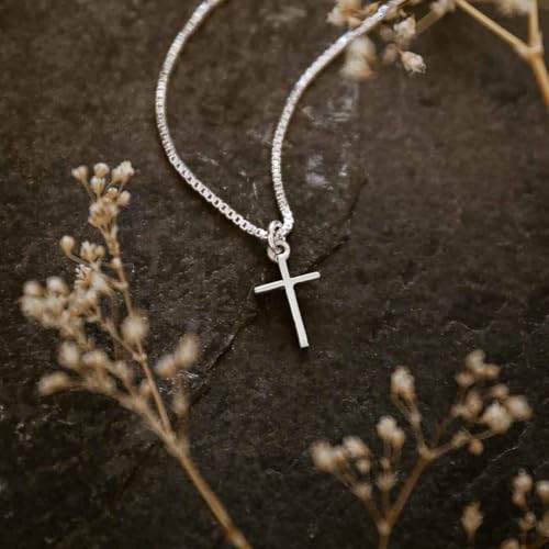 Sterling Silver Cross Pendant Necklace Faith Jewelry Gift For Him and Her - color: Loved & Accepted Cross