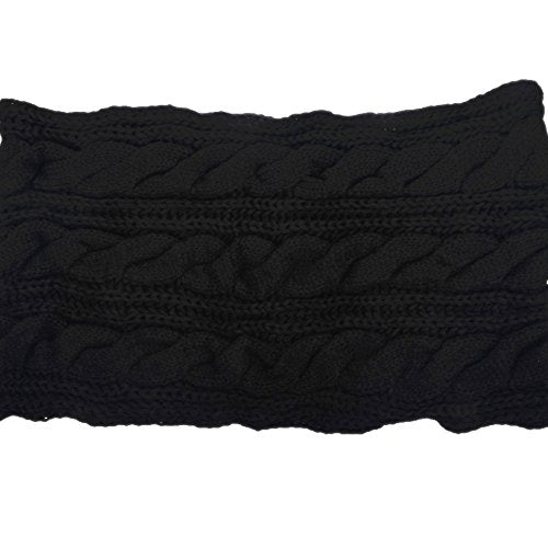 NEOSAN Womens Thick Ribbed Knit Winter Infinity Circle Loop Scarf - color: Twist Black