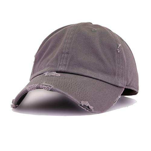 Faith with Cross Vintage Baseball Cap Embroidered Cotton Adjustable Distressed Dad Hat - color: Dark Grey