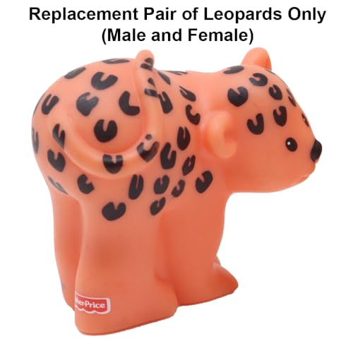 Little People Replacement Parts for Fisher-Price Noah's Ark, Zoo or Safari Playset V8254 - Replacement Pair of Orange and Black Leopards