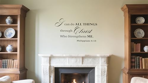 Philippians 4:13 Bible Verse Wall Decal, Christian Wall Sticker