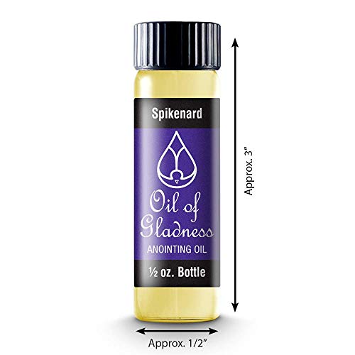 Oil of Gladness Spikenard Anointing Oil - Oil for Daily Prayer, Ceremonies and Blessings 1/2 oz - size: 0.5 Fl Oz (Pack of 1)