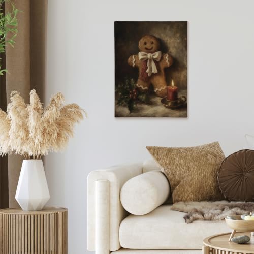 XINCEYWJ Dark Academia Christmas Gingerbread Wall Art Decor 11x14 Inches - color: Gingerbread-2, size: 11x14in