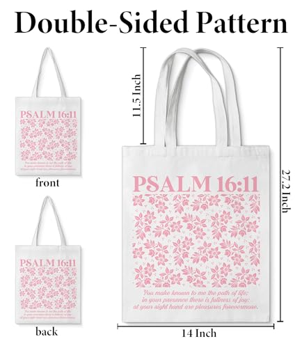 Aesthetic Canvas Tote Bag for Women Man,Christian Bible Verse Reusable Grocery Shoulder Bag for Shopping Work Travel - color: Christian 04