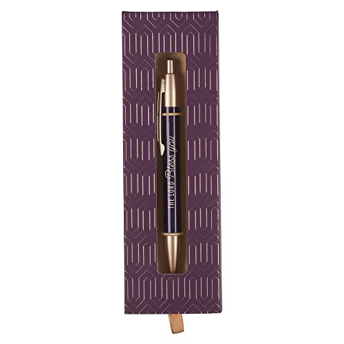 Christian Art Gifts The Lord Bless You Purple Retractable Pen with Gift Box