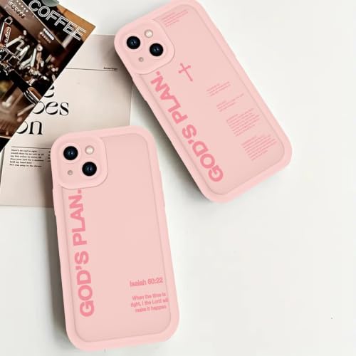 God's Plan Isaiah 60:22 Bible Verse Jesus Cross Christian Pink Phone Case for iPhone 17e/iPhone 16e Case Shockproof Soft Protective Cover Funda for iPhone 17e/iPhone 16e 6.1 Inch - color: Pink