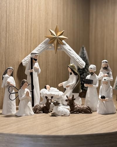 Nativity Set Indoor – 12 Pieces Christmas Nativity Scene Set