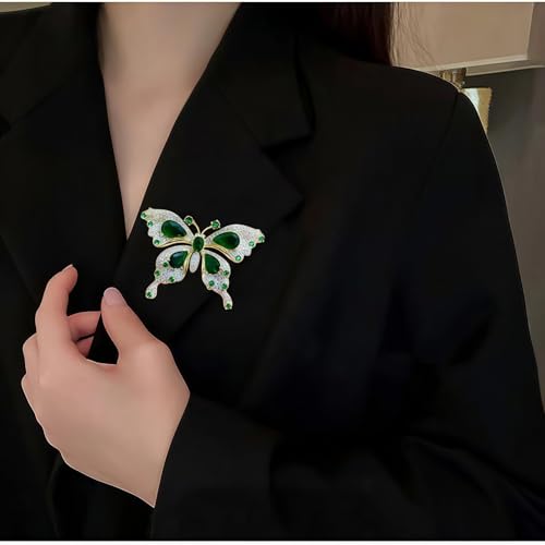 Brooch Pins For Women Fashion Elegant Brooches Lapel Badges Coat Sweater Scarves Shawl Dress Accessory Wedding Party Prom Jewelry - color: Green-A