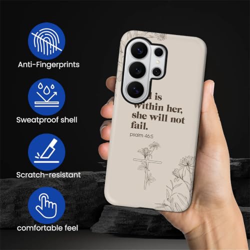 Compatible with Samsung Galaxy S26 Ultra Full Body Matte Case Hard Shell Shockproof Screen Lens Protection for Girl Boy Cute Pattern Christian Bible Verse Religious Scripture Jesus - color: Christian Bible Verse Religious Scripture Jesus, size: Samsung Ga