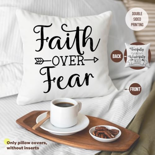 Affirmations Christian Gifts Throw Pillow Covers Bible Pillow Covers 18x18 - color: Faith02