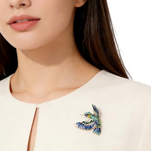 Enamel Bird Theme Brooch Pin for Women, Vintage Flying Bird Lapel Pin - color: Bird2