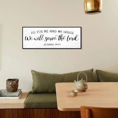 As for Me and My House We Will Serve The Lord Wall Decor Bible Verses - color: As for Me and My House We Will Serve, size: 12"×32"