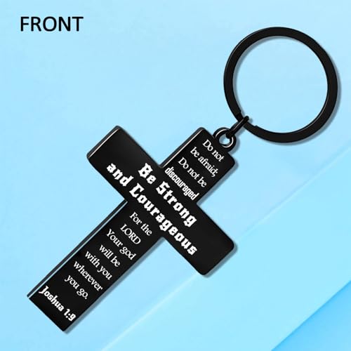 Ghloyza Football Cross Keychain First Communion Baptism Confirmation Gift for Dad Boyfriend Husband Christian Easter Gift