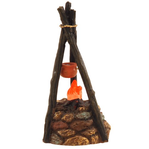 3.75" Battery Operated Lighted Campfire with LED Battery Included by Roman