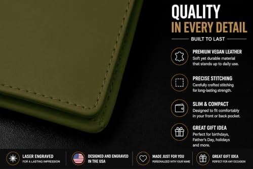 LaserGram Personalized Wallet, Christian Cross (Camo Green) - color: Camo Green