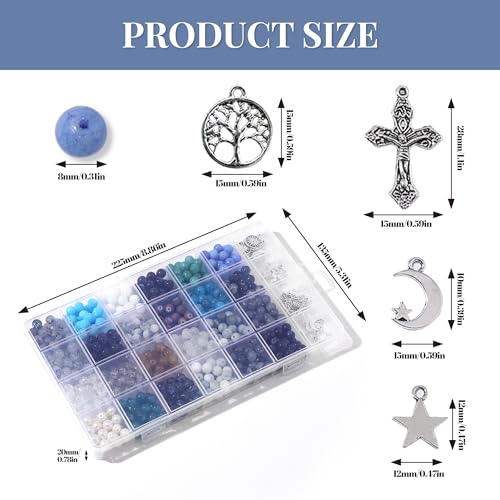 Crystal Beads for Jewelry Making Kit Bracelet Making Kit - color: moonlight