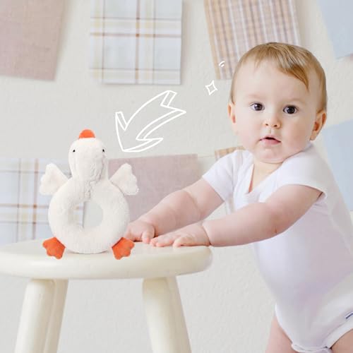 Karenhi White Goose Stuffed Animal Little Stuffed Animal Praying Baptism - color: White