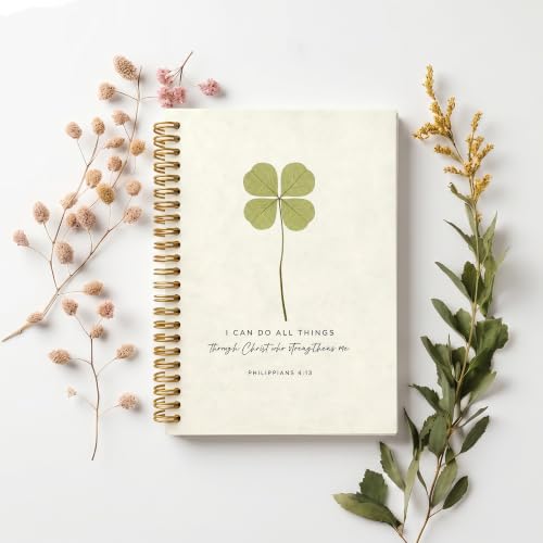 Tizzer Four-leaf Clover Prayer Bible Hardcover Spiral Notebook 5.5x8.3 - color: 703