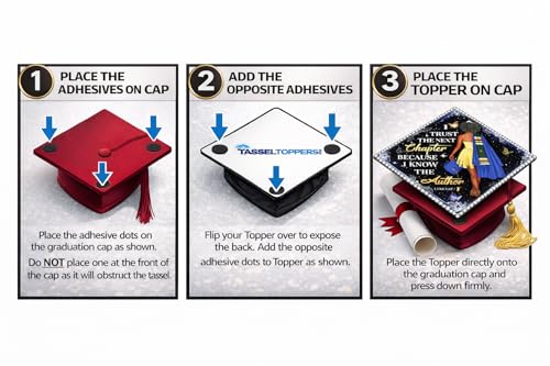 Tassel Toppers Woman Custom Graduation Cap, Graduation Cap Topper & Design - color: Silver and Red