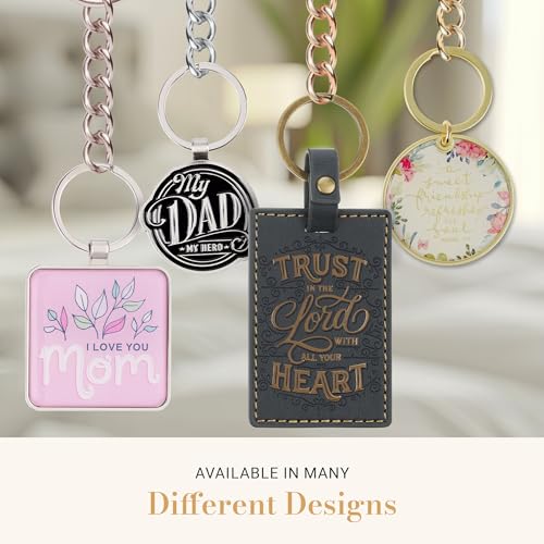 Christian Art Gifts Metal Inspirational Scripture Keychains for Men & Women: Round Sturdy Multicolor Encouraging Keyrings - color: Sweet Friendship/Pink Floral & Gold